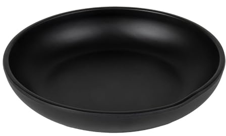 García de Pou 6 Unités - Assiettes Creuses Asami Ware 20,5 x 4 cm Noir Mélamine