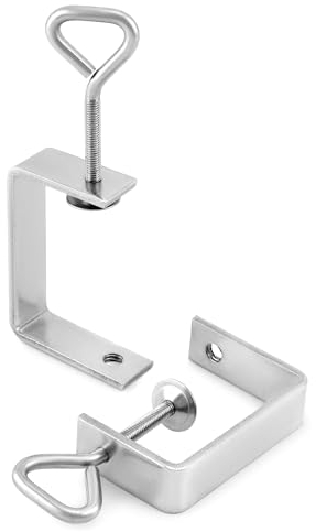 QWORK® 2Pcs 304 Stainless Steel Lifting Rings C Clamp, Heavy Duty C-clamp, for Home Improvement and Automotive Repair, 33-68MM