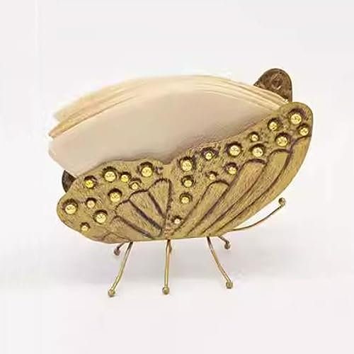 Coffee Filters Holder Butterfly Shape Coffee Filter Holder, Coffee Filter Paper Holder Dispenser, Iron Coffee Paper Storage Container Rack for V60 Coffee Filters Filter Holder (Color : Yellow)