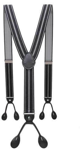 YUECIBAI Hosenträger Suspender Hosenträger Mit Knöpfen Für Erwachsene Y-Rückenform Für Herren Ligas Tirantes Stretch 9