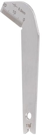 Stainless Steel Drill Bits Gage 118 Degree Drill Bit Angle Gauge Grinding Angle Drill Protractor Twist Drill Angle Gauge Drill Sharpening Gauge