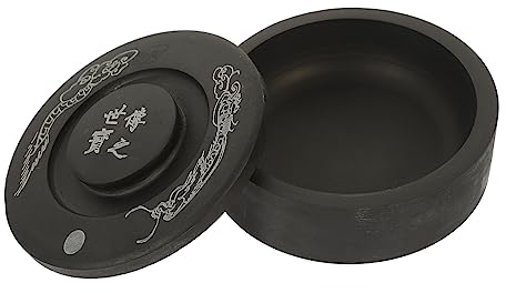 Anneome Kalligraphie Tintenstein Mit Deckel Chinesische Inkwell Für -malerei Und Schreibkunst Robust Und Tragbar Für Künstler Und Studenten