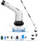Electric Scrubber Cordless Bathroom Cleaning Brush with Adjustable Extension Arm, Variable Speed Battery Powered Grout Cleaner Shower Cleaning Brush with 360°Head for Floor Car