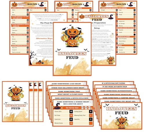 Fun Halloween Friendly Feud Game, Family Games for Adults, Halloween Family Feud Quiz, Halloween Party Game for Family Activity(tg01)