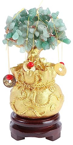 ULDIGI Crystal Money Tree Feng Shui Bonsai Stil Mit Natürlichem Kristall s Grün Für Wohlstand Und Glück Für Zuhause Büro Und Geschäfte