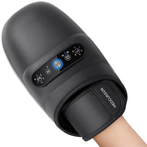 Medcursor Hand Massager with Heat and Compression – Cordless Design with Acupressure Beads, Multiple Massage Modes, Dual Heat Levels, Built-in Timer