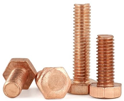 Lot de 5 boulons hexagonaux en cuivre M14 × 30 mm pour usage industriel