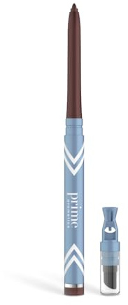 PRIME PROMETICS PrimeEyes Glide Eyeliner for Mature Women – Waterproof, Long-Stay and Mess-Proof – Gel Creme Texture, Discreet Sharpener and Effective Smudger (Mocha Shimmer)