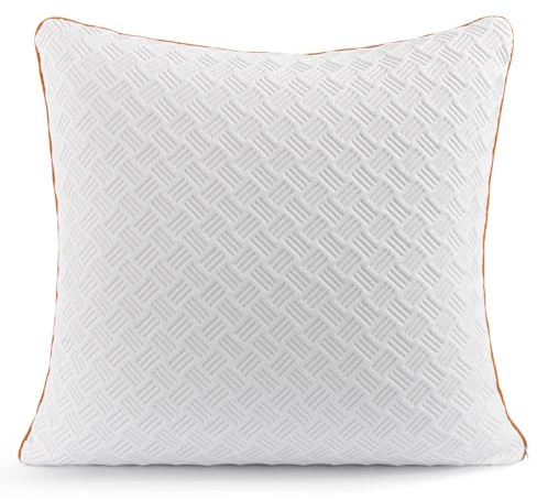 Twirest Oreiller 80x80cm (1er Set), Oreiller en mousse à mémoire de forme - Oreiller de sommeil rempli, Oreiller réglable en hauteur avec fermeture éclair, Housse d'oreiller amovible/lavable