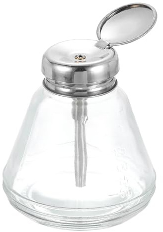 QUARKZMAN Lösungsmittel-Alkohol-Spender 180ml (6,1 Unzen) Konischer Druckflüssigkeitsspender-Pumpenflasche mit Kupferröhre und Kupferkern für Aceton-Polierentferner