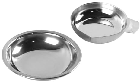 Laroal 2 Pezzi in Acciaio Inox misurino Vassoio Bilancia Diamante Vassoio di pesatura Pietre preziose Vassoio Bilancia Elettronica Vassoio Pietra Gioielli Ciotola di misurazione Strumenti