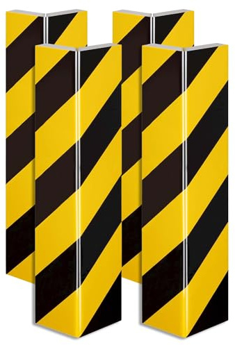 Wiltec Set 4x Protection angle murale adhésive – 400 x 75 x 20 mm – EVA – Pliable – Plaque de mur Garage Parking Protection angle de mur - Cornière pour angles Mousse de protection anti-choc Auto