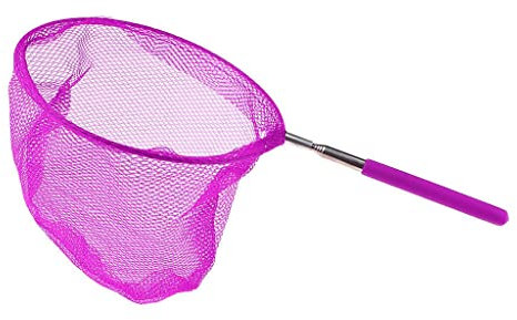 Gralara Ausziehbares Kinder Fernrohr Schmetterlingsnetz, Spielzeug, Insekten, Insekten, Netz, Lila, 20cm