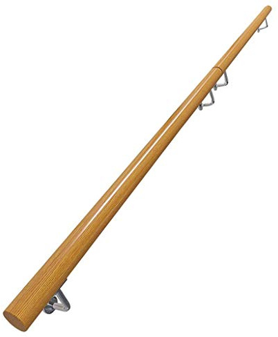 LDTTYRC Kit de pasamanos para Escalera, pasamanos Redondo de Madera Maciza para Montaje en Pared, para escalones Interiores y Exteriores, barandilla de Seguridad Antideslizante, 50 cm/20 Pulgadas