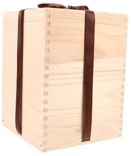 Sosoport Boîte De Rangement Bois Pour Tasse à Thé Organisateur Élégant Avec Boîte De Présentation Pour Fragile Coffret Cadeau Avec Ruban Croisé Protection Sécurisée Pour Objets Précieux