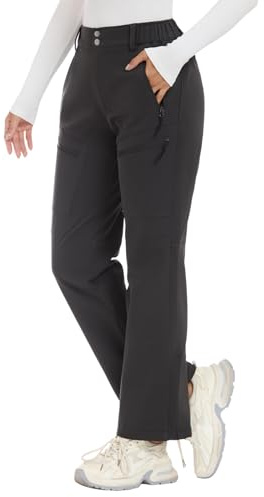 keihTrail Women's-Fleece-Lined-Snow-Ski-Pants-Water-Resistance-Insulated Flare Warm for Winter Snowboard Work Hiking Travel