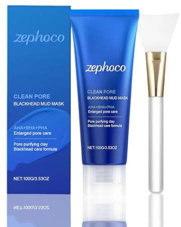 Clay Mask, Tonerde Maske Gesicht mit Aha, Bha, Pha, Blackhead Mud Facial Mask, Blackhead Remover Reinigende Tonerde, anti Pickel Maske, zur Pflege der Poren und Sebumkontrolle,Reinigende Gesichtsmaske