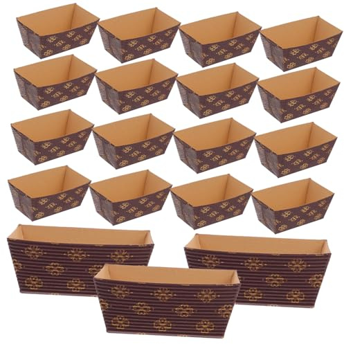 Didiseaon 50 pezzi Stampi per Pane in Rettangolari da Forno Teglie Resistenti al Calore Forma Ondulata per Cottura Uniforme e Antiaderente per Dolci e Plumcake