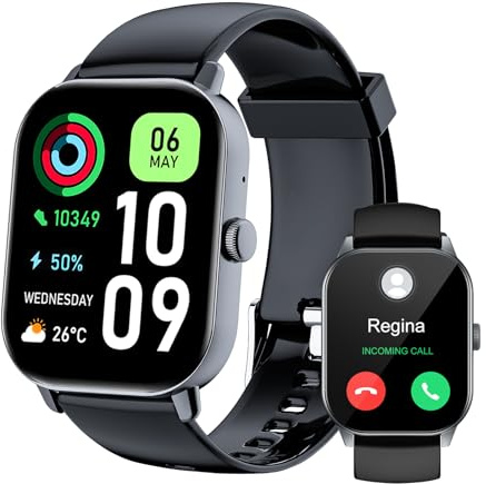 ISKOVI 1.91 Smart Watch for Men,Smart Watches for Women,Fitness Tracker with Message Call Function,120+ Sport Modes, IP68 Waterproof,24 Hours Heart Rate/Sleep Monitor,for Android/iOS