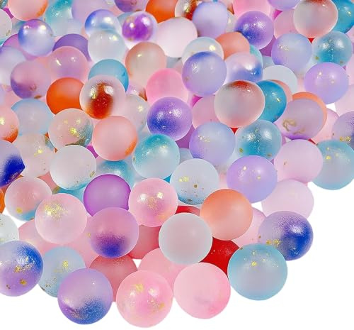 ZaoGoin Glasmurmeln, 100 Stück Bunte Murmeln für Kinder, Murmelspiel Indoor und Outdoor, Leuchtmurmeln im Dunkeln, DIY Handwerk und Deko, Glasmurmeln Groß