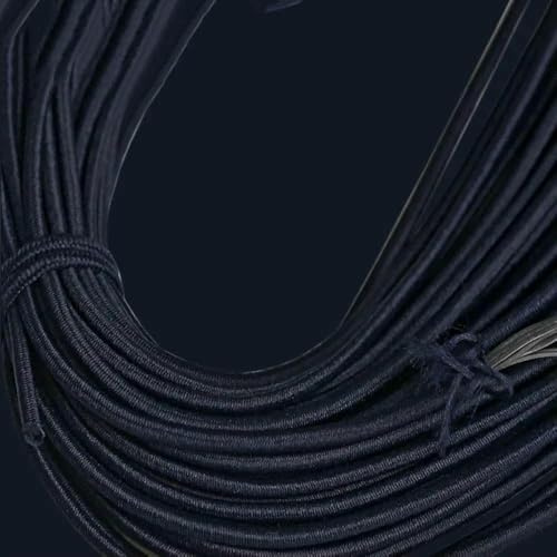 Elásticos redondos de 5 metros (1 mm, 2 mm y 3 mm), cuerda elástica, banda de goma, cordón, cordones, accesorios de costura, 2 mm, azul marino, 5 metros