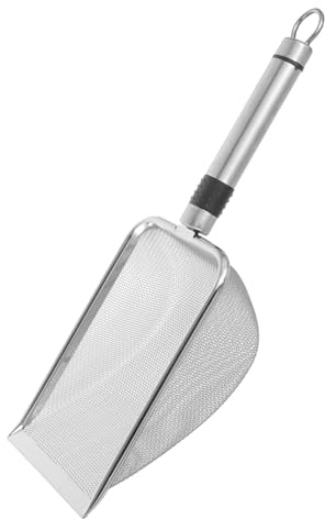Toddmomy Setaccio Pala Filtro in Acciaio Inossidabile per Terreno con Manico Ergonomico e Maglia a 5 Mm per Compost e Terra da Giardinaggio per Appassionati di Giardinaggio