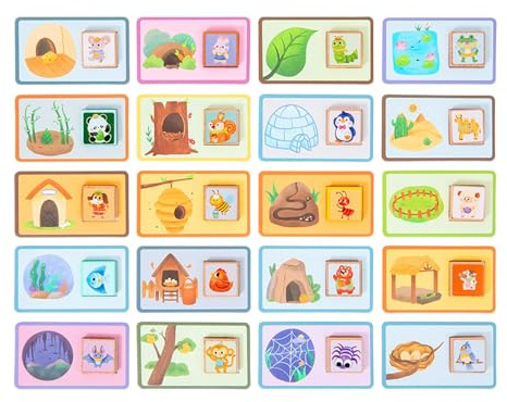 MERIGLARE Holzpuzzles Zur Kindlichen Entwicklung für Jungen Und Mädchen Im Vorschulalter – Lernspielzeug