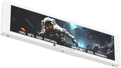 Thermalright Trofeo Vision LCD AIO Pantalla de 9,16, Monitor de PC, Pantalla USB Tipo C para Monitorización de Hardware en Tiempo Real, con Temas Preestablecidos para Caja de PC Gaming/Enfriador de