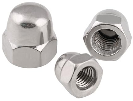 Tuercas cónicas de acero inoxidable, Tuerca ciega de bellota dientes finos acero inoxidable 304, varios tamaños, paquete 2(M12 X 1.25)