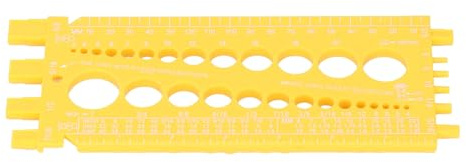 Cloimei Misuratore di bulloni Strumento di misurazione dei bulloni Misuratore di filettatura del bullone del dado e controllo della filettatura per riparazioni automobilistiche Mac (Gialla)