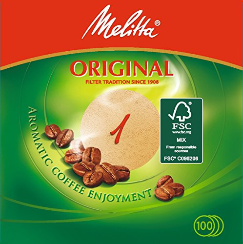 Filtre rond brun Melitta lot de 10 boites.