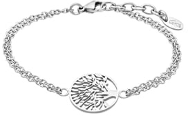 LOTUS STYLE Pulsera Acero Inoxidable Mujer LS1898-2/1 Árbol de la Vida - Sofisticado Brazalete con Pulido y Acabado Refinado 20,6 cm - Regalo de Cumpleaños - Aniversario - Ocasiones Especiales