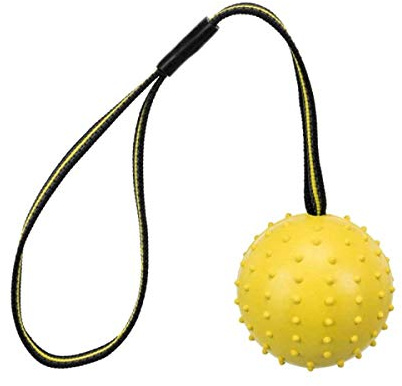 Trixie Ball mit Gurt Sporting aus Naturkautschuk – Durchmesser 6 cm – 35 cm – für Hunde