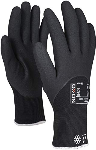 OX-ON HandschuhMan. 1 Paar Freeze Arbeitshandschuhe Winter Gr. 7-11 Thermo gefüttert, Schnittfestigkeitsstufe B (Größe 9/L)
