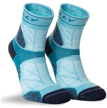 Hilly Unisex Trail - Anklet Max Cushioning, Running Sock, Peppermint/Teal, M UK
