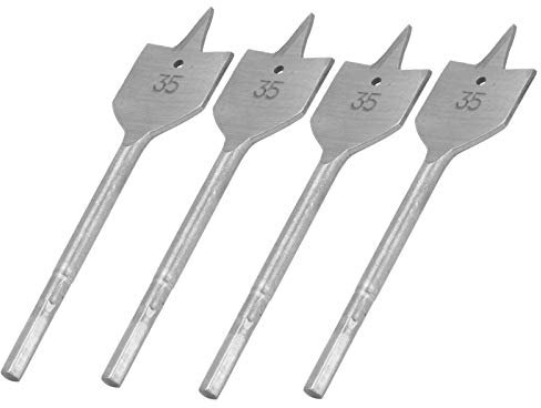 TenNuoDa 35mm Spatenbohrer Set Silber Flachbohrer Holzbearbeitung Aus Kohlenstoffstahl DIY Flache Holzbohrer GriffläNge Ca. 28mm/1.1in Bitte Nach Gebrauch Abwischen Und SorgfäLtig Lagern.