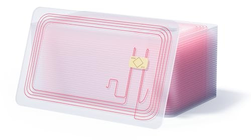 50 Stück NFC Karten NTAG215 NFC Chip Transparente NFC Tag Karte NFC Tags Programmierbar,Kompatibel mit TagMo und Amiibo,für Alle NFC-Fähigen Smartphones