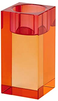Gift Company Teelichthalter Sari M, Windlicht, Dekolicht, Kristallglas, Orange, Rosa, 10.3 cm, 1096904014