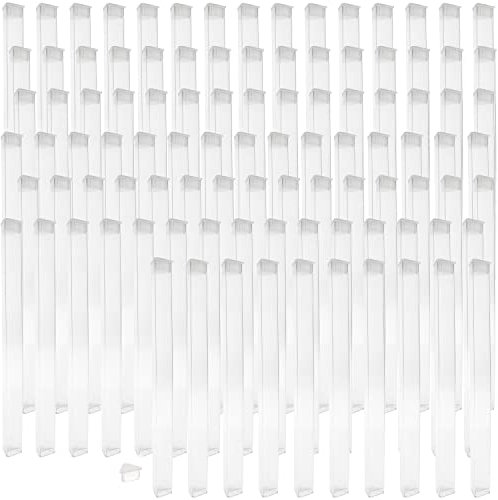 The Beadsmith Transparente Kunststoffröhren – 15,2 cm lange dreieckige Röhren, 9/16 Zoll im Durchmesser – flache Kappen – 100 Stück