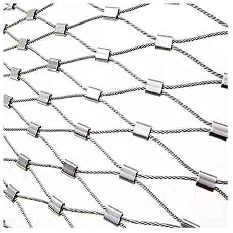 LXBAMKEA 304 Acero Inoxidable Red De Cuerda, Agujero De Malla 6 Cm, Flexible Red De Protección, Anti-Robo Anti-caída Malla Cables, Límite Jardín Campo Fútbol Decoración Valla (Color : Silver, Size :