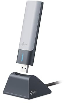 TP-Link AX1800 WiFi 6 USB Adapter for Desktop PC (Archer TX21UH) Wireless Network Adapter with 2.4GHz, 5GHz, MU-MIMO, OFDMA, High Gain Dual Band 5dBi Antenna, WPA3, Supports Windows 11/10