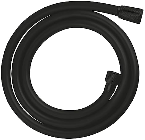 GROHE Vitalioflex Trend, Duschschlauch 1,75m (flexibler knickfester Brauseschlauch für die Dusche, druckbeständig, universaler Anschluss, keine Dichtungsringe notwendig), schwarz, 287412432