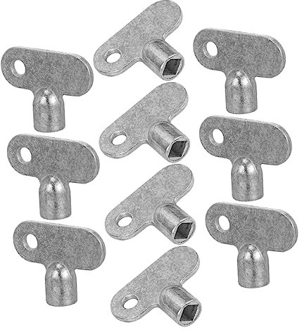 Veemoon 10pcs Radiator Bleed Key Square Socket Keys Water Valve for Bleeding Air Plumbing Tool