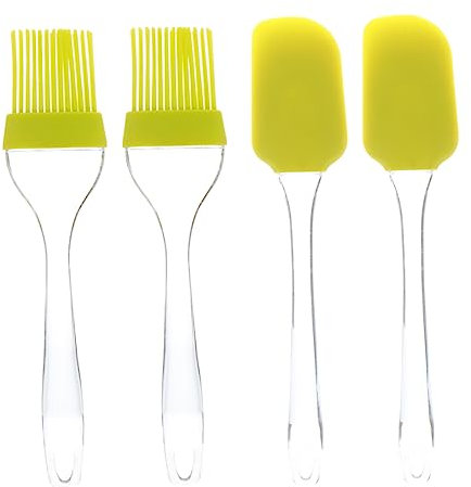 IMIKEYA 4 Stück Öl bürste Silikon-Schaber Silikonspatel Butterspatel aus Silikon grillfleischbürste Mops wischmop Grillölbürste Backpinsel aus Silikon Kuchen Saucenpinsel
