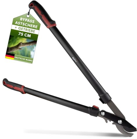 siwitec Bypass Getriebeastschere SG-20, Bypass Baumschere für frisches Holz bis zu Ø 40 mm, Astschere mit scharfer Klinge aus Kohlenstoffstahl, Länge: 75 cm, Baumschere, Gartenschere