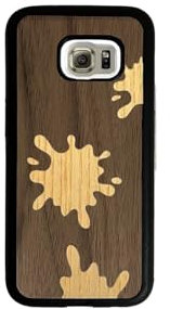EnoWood Custodia protettiva per smartphone Samsung Galaxy S legno massello lavorata artigianalmente - Tache - Galaxy S Enowood10 - Noce