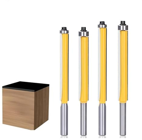 8mm Schaft Fräser Flush Trim Router Bit mit Top Lager Lange Klinge Vorlage Muster Bit Schaftfräser for Holz Schneiden Werkzeuge