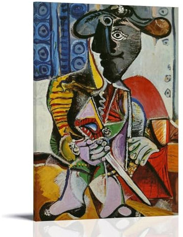 HBEOOP Pablo Picasso berühmte Farbe (Matador), Druck, Poster, Kunstdruck, Wandfoto, Farbe, hängendes Bild, Familie, Schlafzimmer, Dekoration, Geschenk, 40 x 60 cm