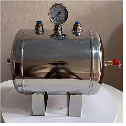 5L 10L 20L High-Pressure Mini Small Portable Air Tank/ 30L 40L 50L Large Air Reservoir Tank, 304 Stainless Steel Horizontal Air Storage Bladder Containers for Compressor/Air Pump (Size : 10L/2.64Gal