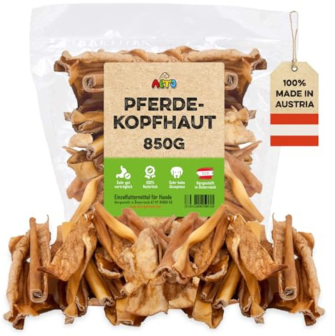 ALTO - Piel de caballo de primera calidad para perros - Artículos hipoalergénicos masticables para perros - Golosinas para perros para alergias en perros - Calidad de Austria - 850 g